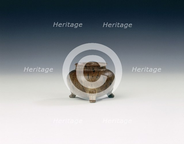 Steatite tripod jarlet, China, 618-907 AD. Artist: Unknown