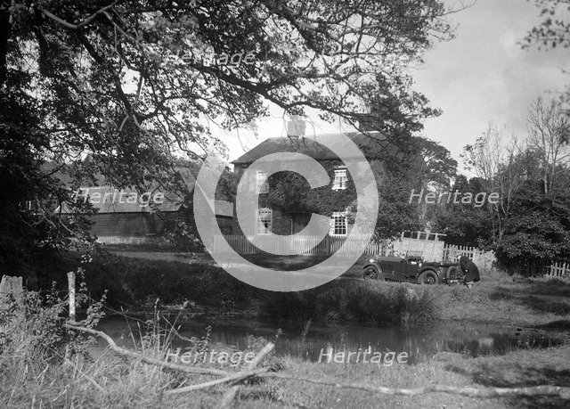 Wolseley Hornet taking part in the Bugatti Owners Club car treasure hunt, 25 October 1931. Artist: Bill Brunell.