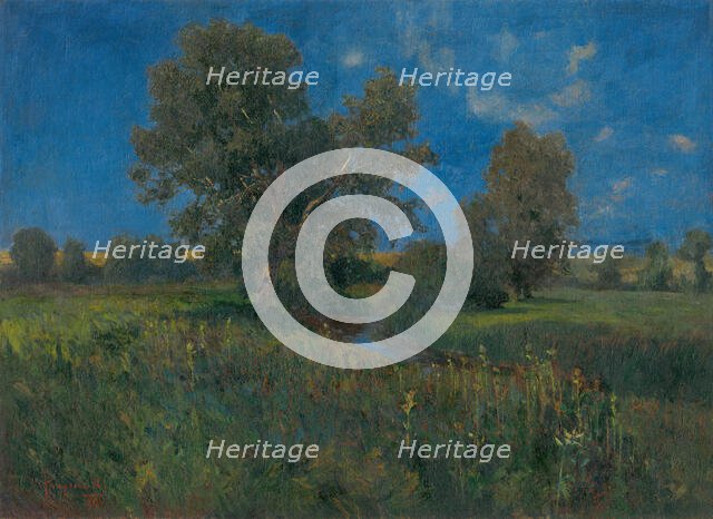 Landscape in western Slovakia, 1898. Creator: Karol Pongrácz.