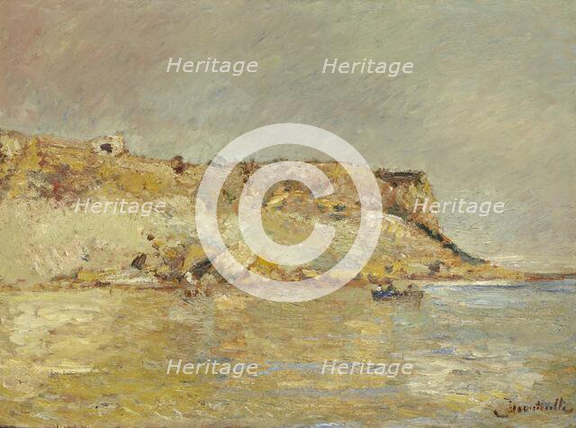 Cliffs and coast, 1870-1880.  Creator: Adolphe Monticelli.
