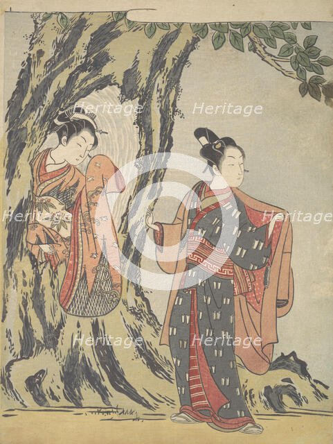 Two Young People, 1725-1770., 1725-1770. Creator: Suzuki Harunobu.