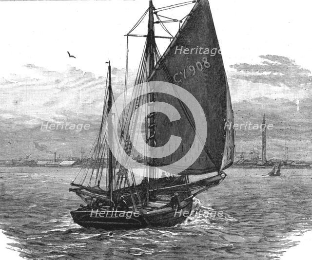 'Long-line fishing in the North Sea, Running into Grimsby for repairs', 1886.  Creator: Unknown.