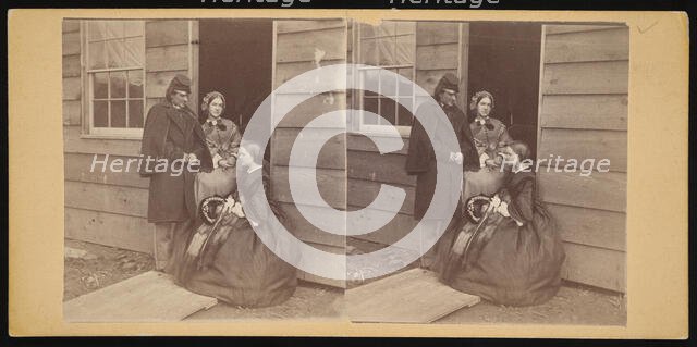 Camp Park Woods - Officers' Quarters, Civil War, 1861-1865. Creator: Titian Ramsay Peale.