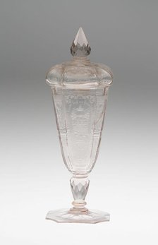 Goblet with Cover, Bohemia, c. 1725. Creator: Bohemia Glass.