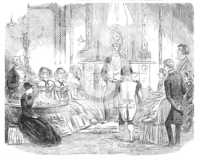 Where You Should Not Dine on Christmas Day - drawn by Leech, 1850. Creator: Unknown.