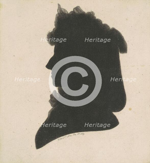 Unidentified Female Silhouette, 1797. Creator: Charles Balthazar Julien Févret de Saint-Mémin.