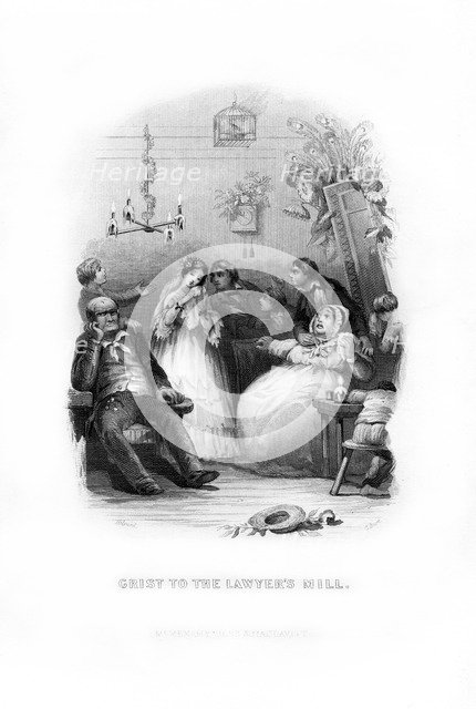 'Grist to the Lawyer's Mill', 1872.Artist: C Burt