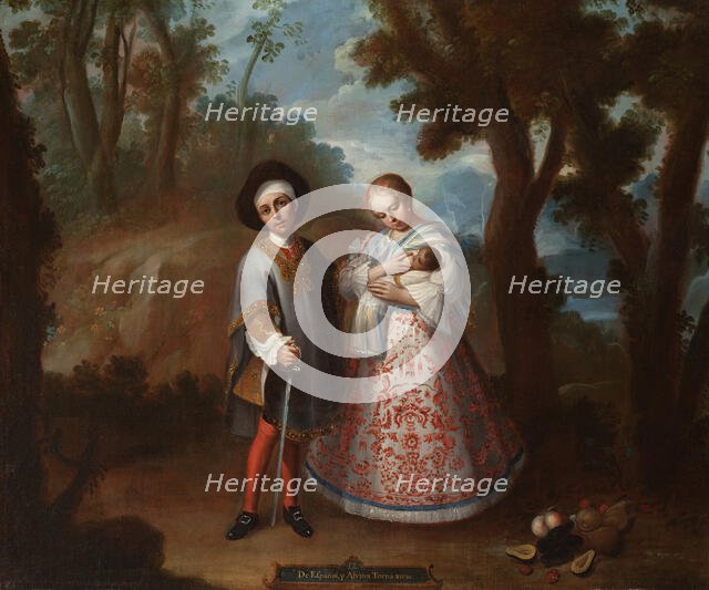 IX. From Spaniard and Albino, Return Backwards (De español y albina, torna atrás), c1760. Creator: Juan Patricio Morlete Ruiz.