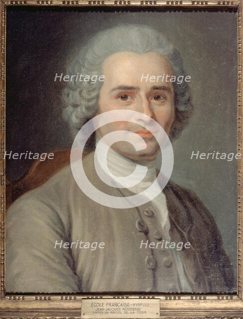 Portrait de Jean-Jacques Rousseau (1712-1778), écrivain et philosophe, after 1753. Creator: Maurice-Quentin de La Tour.