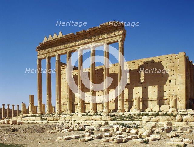 General view of the Roman Temple of Bel (Baal), supreme god of the Palmyrians, Palmyra, Syria, 2008. Creator: LTL.