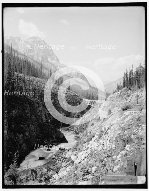 Wapta Canyon above Field, British Columbia, c1902. Creator: Unknown.