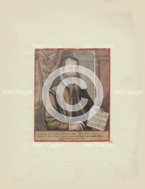 Portrait of the composer Adam Gumpelzhaimer (1559-1625), 1605. Creator: Custos, Dominicus (1560-1612).