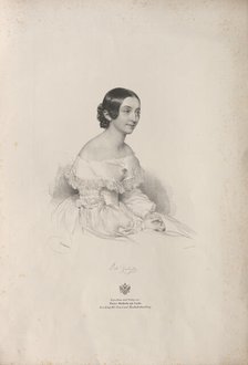 Portrait of the Opera singer Rita Gabussi (1810-1891), 1840. Creator: Kriehuber, Josef (1800-1876).