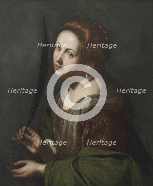 Saint Lucia, 1636-1638. Creator: Gentileschi, Artemisia (1598-1653).