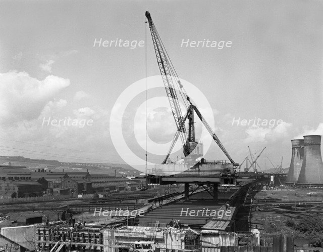 Tinsley Viaduct under construction, Meadowhall, near Sheffield, South Yorkshire, 1967. Artist: Michael Walters