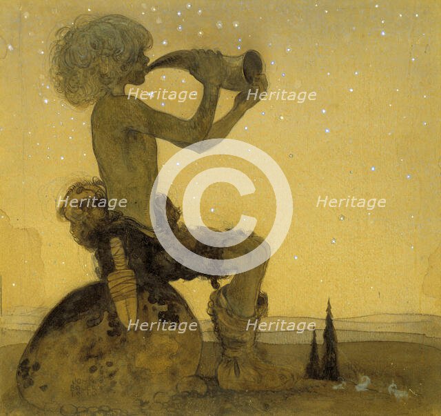 Vill Vallareman (a Fairy Shepherd), 1910. Creator: John Bauer.