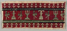 Five Embroidered Fragments, 18th-19th century. Creator: Unknown.