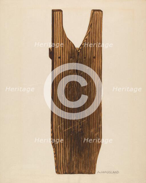 Bootjack, c. 1937. Creator: Augustine Haugland.