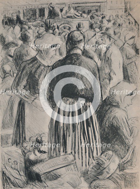 'The Market at Pontoise', 1895, (1946). Artist: Camille Pissarro.