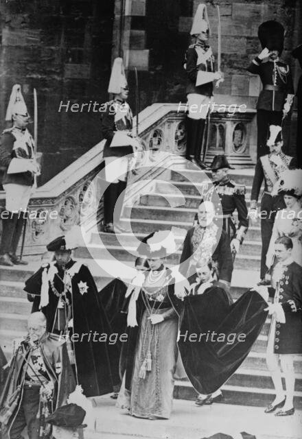 King and Queen leaving St. George's Chapel, 1911. Creator: Bain News Service.