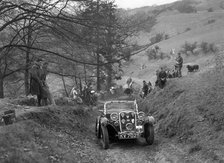 Singer Le Mans competing in the MG Car Club Abingdon Trial/Rally, 1939. Artist: Bill Brunell.