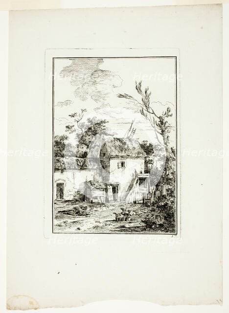 Vertical Landscape, c. 1779. Creator: Louis Gabriel Moreau.