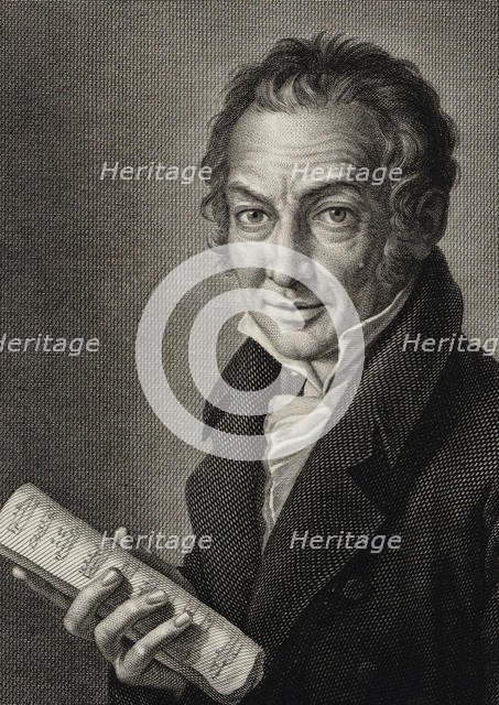 Portrait of the Composer Nicola Antonio Zingarelli (1752-1837), 1816. Creator: Morghen, Guglielmo (1758-1833).