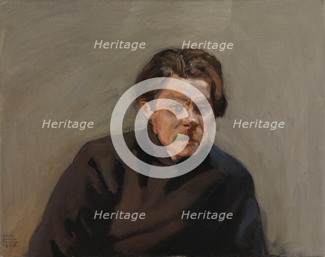 Portrait of Maxim Gorky, 1906. Creator: Akseli Gallen-Kallela.
