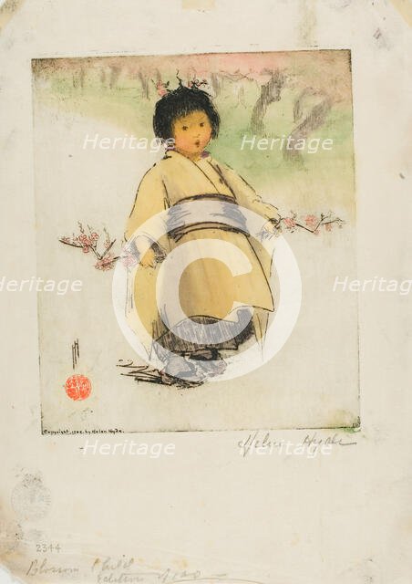Blossom Child, 1902. Creator: Helen Hyde.