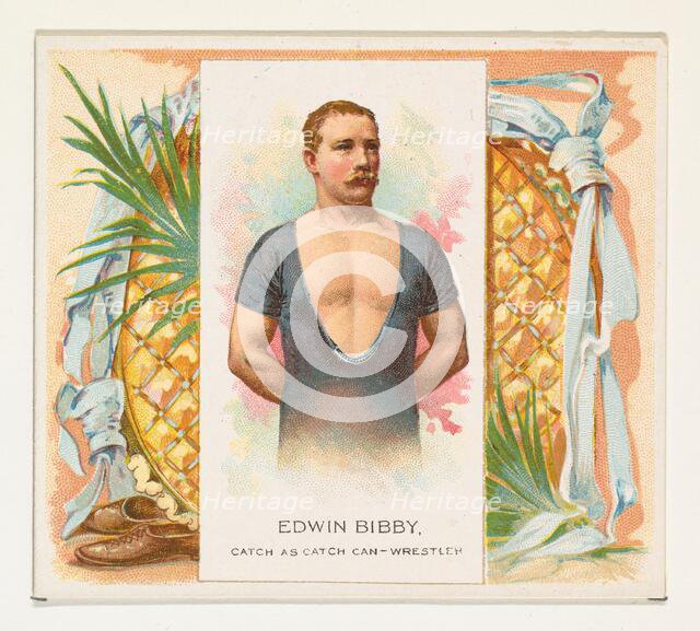 Edwin Bibby, Catch as Catch Can- Wrestler, from World's Champions, Second Series (N43) for..., 1888. Creator: Allen & Ginter.