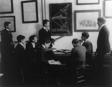 Class in solid geometery, Manual Training, (1899?). Creator: Frances Benjamin Johnston.