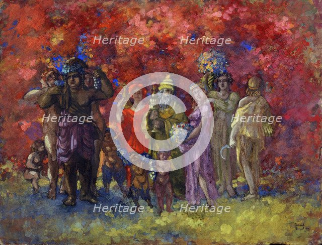 Autumn. Allegory, 1912. Artist: Arapov, Anatoli Afanasyevich (1876-1949)