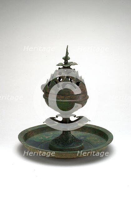 Mountain-Shaped Incense Burner (Boshan Xianglu), Han dynasty, 1st cent B.C./A.D. Creator: Unknown.