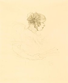 Luce Myres in Profile (Luce Myrès, de profil), 1895. Creator: Henri de Toulouse-Lautrec.