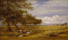 An English Hayfield, 1878. Creator: Benjamin Williams Leader.