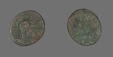 Follis (Coin) Portraying Emperor Licinius, 314-315. Creator: Unknown.