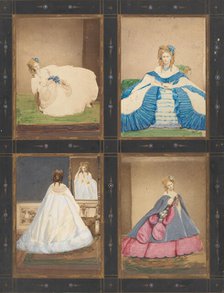 [Variations on the "Elvira" and "Ritrosetta" Dresses], 1861-67. Creator: Pierre-Louis Pierson.