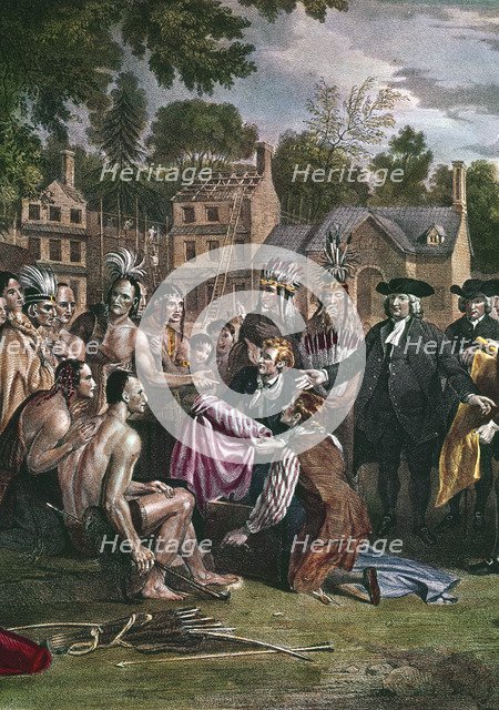 William Penn, English Quaker colonist, treating with Native North Americans, 1682 (1771-1772). Artist: Benjamin West