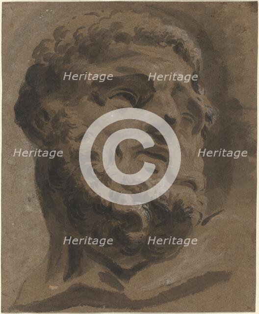 Bearded Head after the Antique. Creator: Giovanni Battista Cipriani.