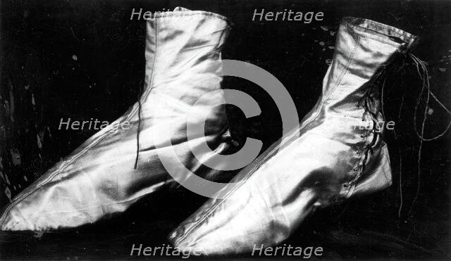 Pair of Startups (Half Boots), United States, c.1860s. Creator: Unknown.