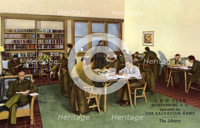 USO Club, Spartanburg, South Carolina, USA, 1943. operated by The Salvation Army, The Library Artist: Unknown