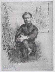 Portrait of Comte Lepic, 1876. Creator: Marcellin-Gilbert Desboutin.