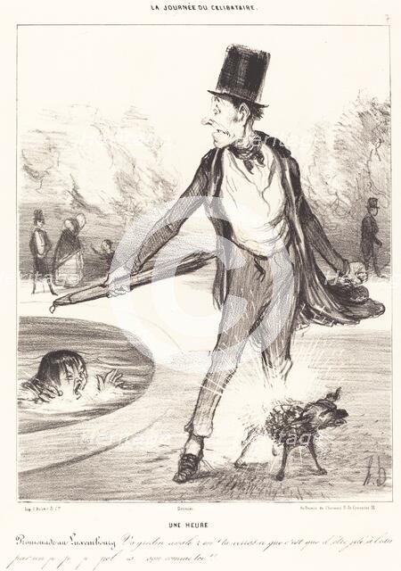 Une heure, 1839. Creator: Honore Daumier.