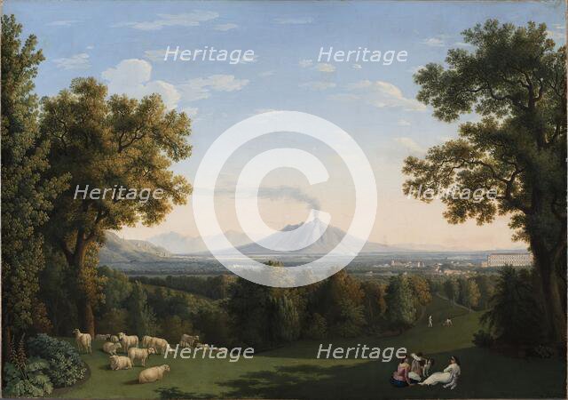 Landscape with the Palace at Caserta and Vesuvius, 1793. Creator: Jacob Philip Hackert.