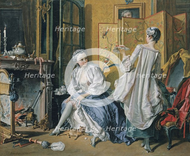 La toilette, 1742. Artist: Boucher, François (1703-1770)