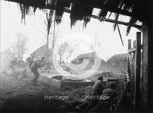 The Soviet army counter-attacks. Late October, 1941. Tarutino, Kaluga region. Artist: Anonymous  