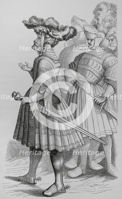 German Knights, 15th century, (1878). Creator: Unknown.