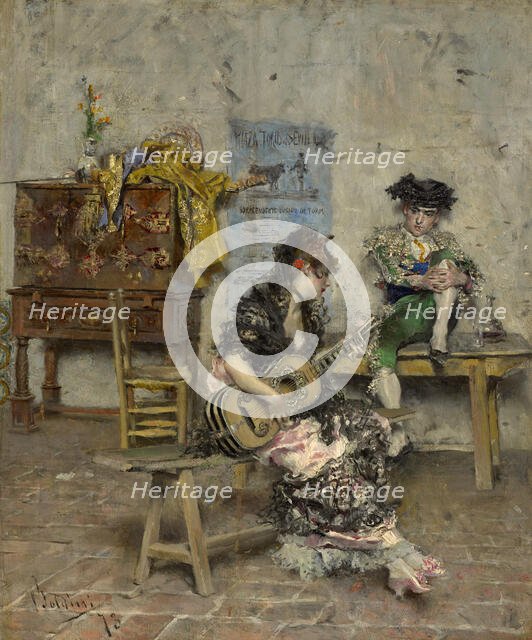 Guitar Player, 1872. Creator: Giovanni Boldini.