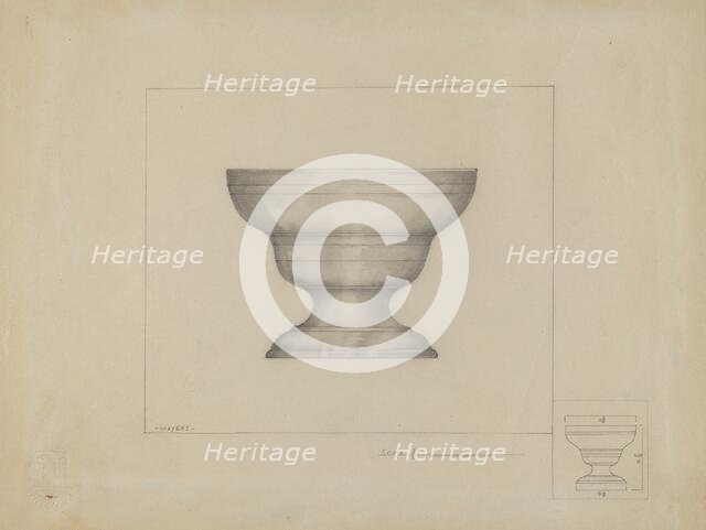 Pewter Bowl, c. 1936. Creator: Henry Meyers.