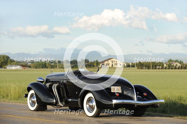Auburn 852 SC Speedster 1936. Artist: Simon Clay.